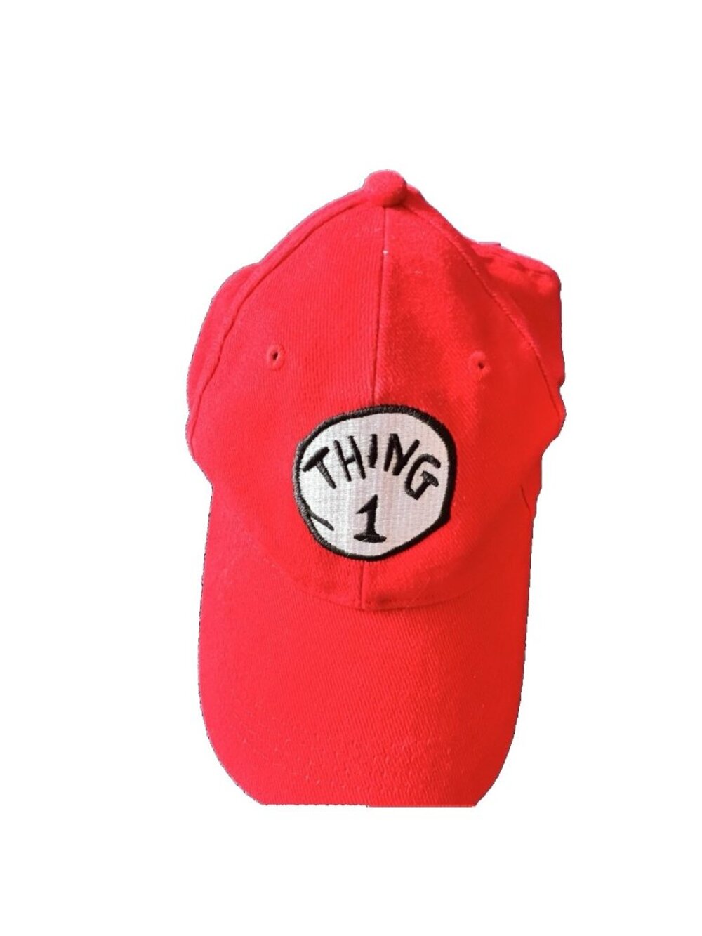 DR SEUSS Thing 1 Cap Baseball Hat Adjustable Universal Studios Red Adult Cotton